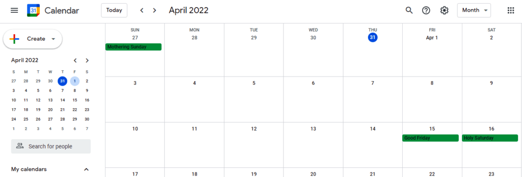 Google Calendar