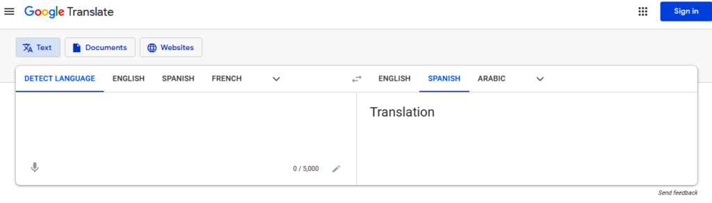Google translate