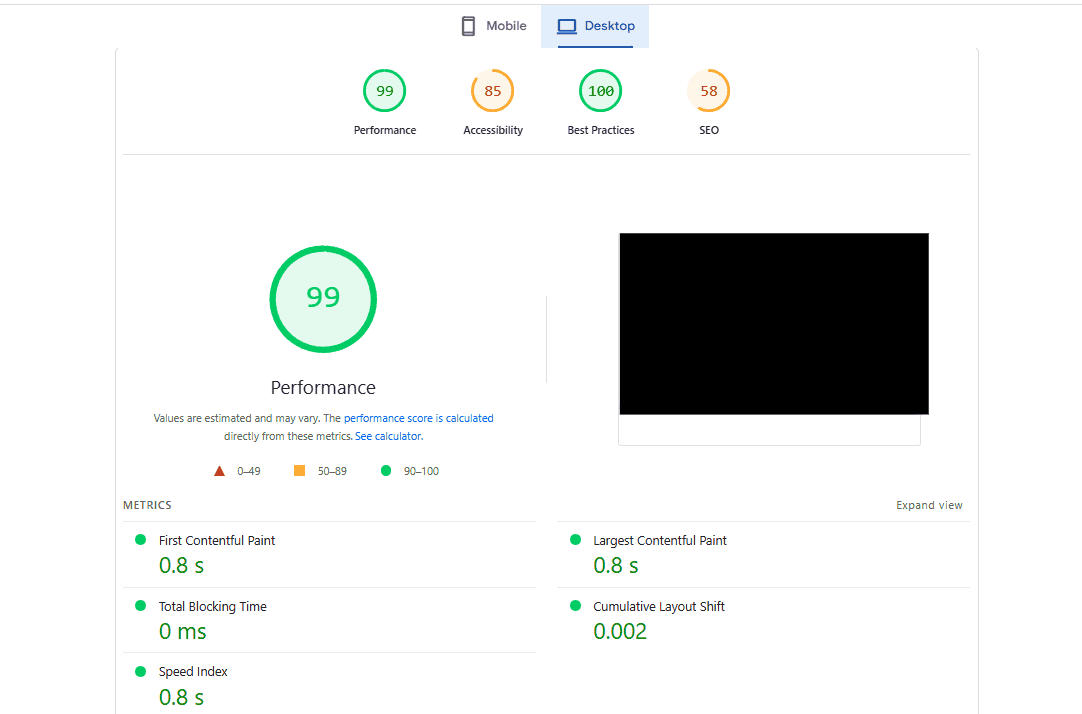 Smartweb Speed Test result