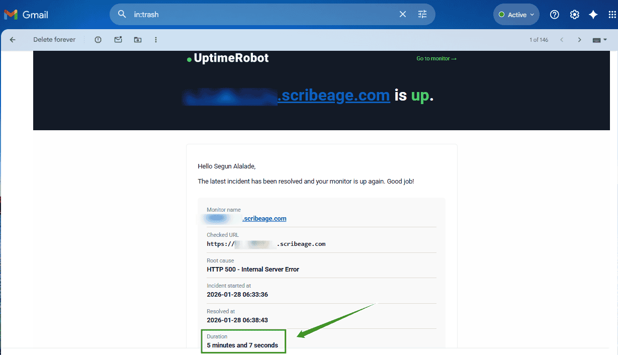 Smartweb uptime test