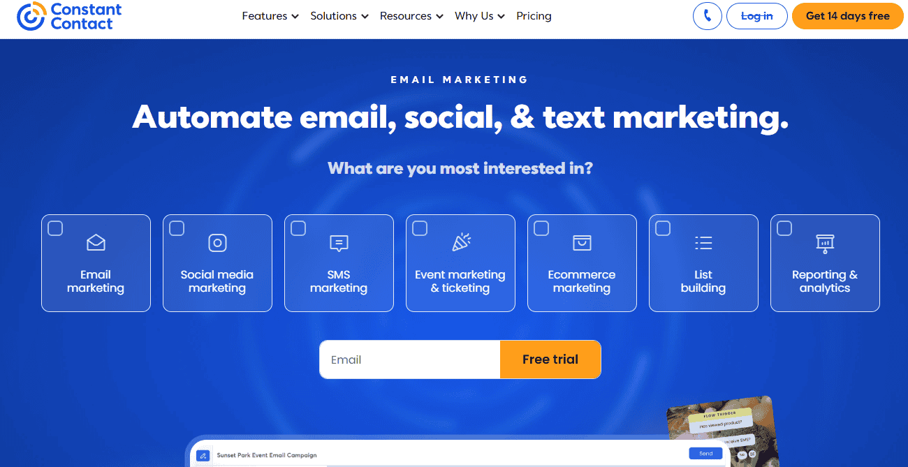 Constant Contact Email Newsletter