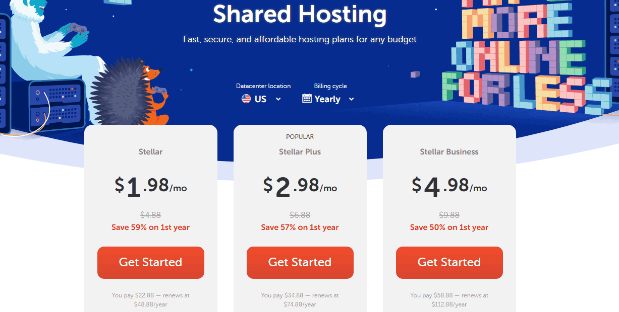 Namecheap shared hosting plans