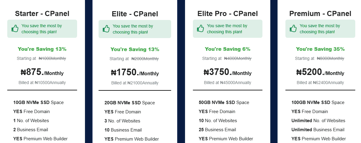 telaHosting Shared Hosting